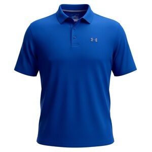 Under Armour HeatGear Polo Shirt Men’s M Blue Loose Fit Golf